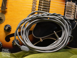 Vintage grey Switchcraft Stereo cable, 1976 Gibson ES-345 TD Sunburst