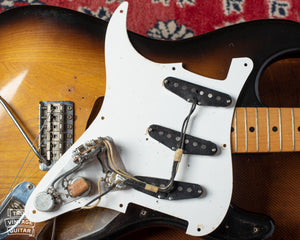 Fender Stratocaster 1954 original black bobbin pickups, potentiometers, switch, capacitor
