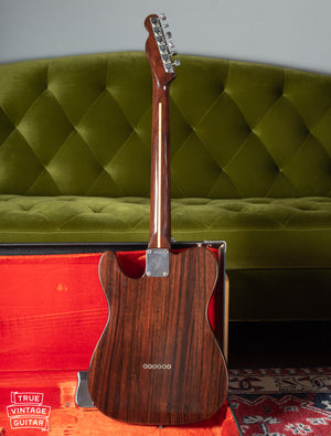 Back of Fender Rosewood Telecaster in original case