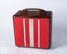 1946 Fender Model 26 Woody Amp chrome strips and red grill cloth