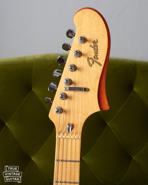 Fender Starcaster Prototype headstock with no model name. Gene Fields Starcaster.