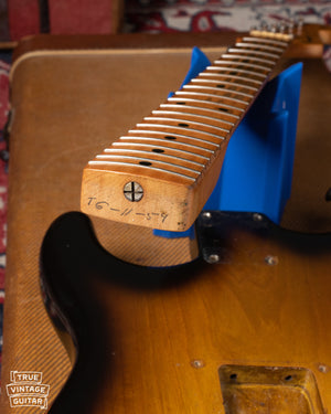 TG - 11 - 54 Tadeo Gomez November 1954 neck on Fender Stratocaster 1954