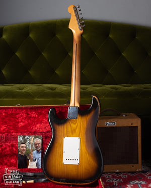 Back of Fender Stratocaster 1954 Ash body