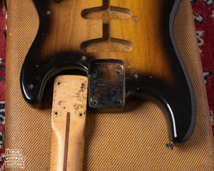 Neck pocket of Fender Stratocaster 1954
