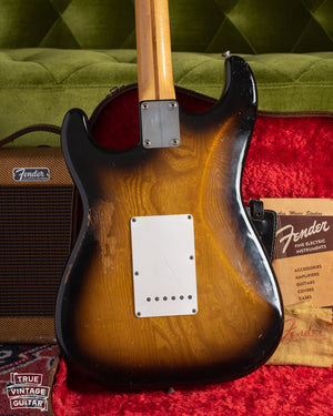 Back of body of Fender Stratocaster 1954