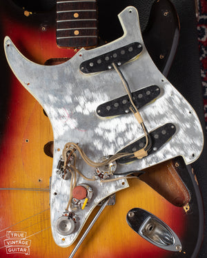 1963 Stratocaster black bobbin pickups, wiring, solder, switch