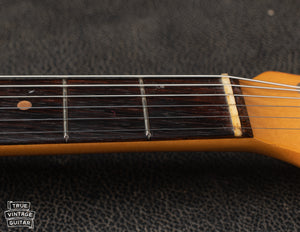 Original nut, factory style refret on 1963 Fender Stratocaster