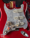 Pickups, potentiometers, switch, wiring, under pickguard of Fender Stratocaster 1964