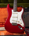 1965 Fender Stratocaster with candy apple red finish and white pickguard