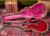 Gibson ES-345 1960 red guitar in original case with pink lining and brown exterior