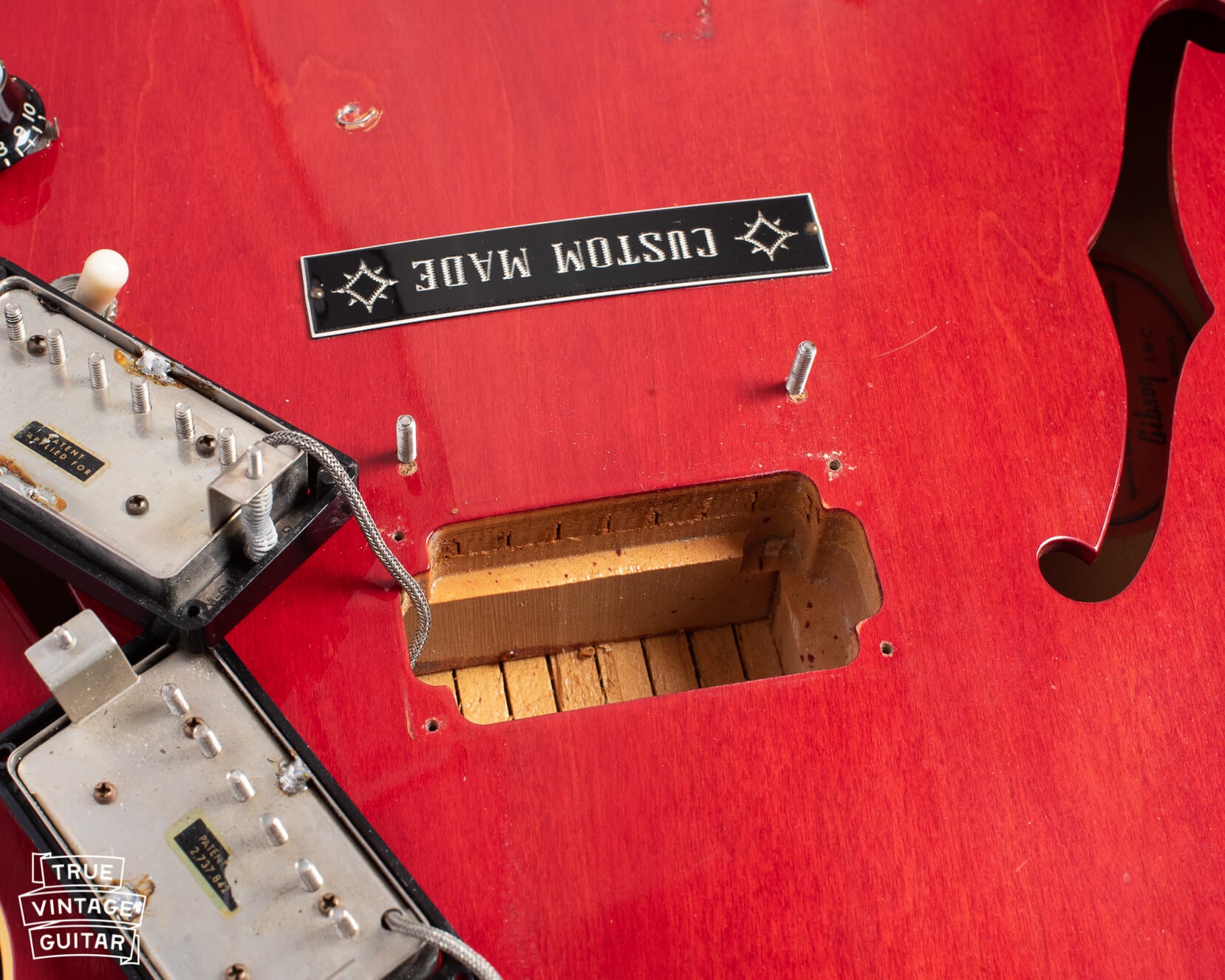 Bridge pickup cavity of Gibson ES-335 1963