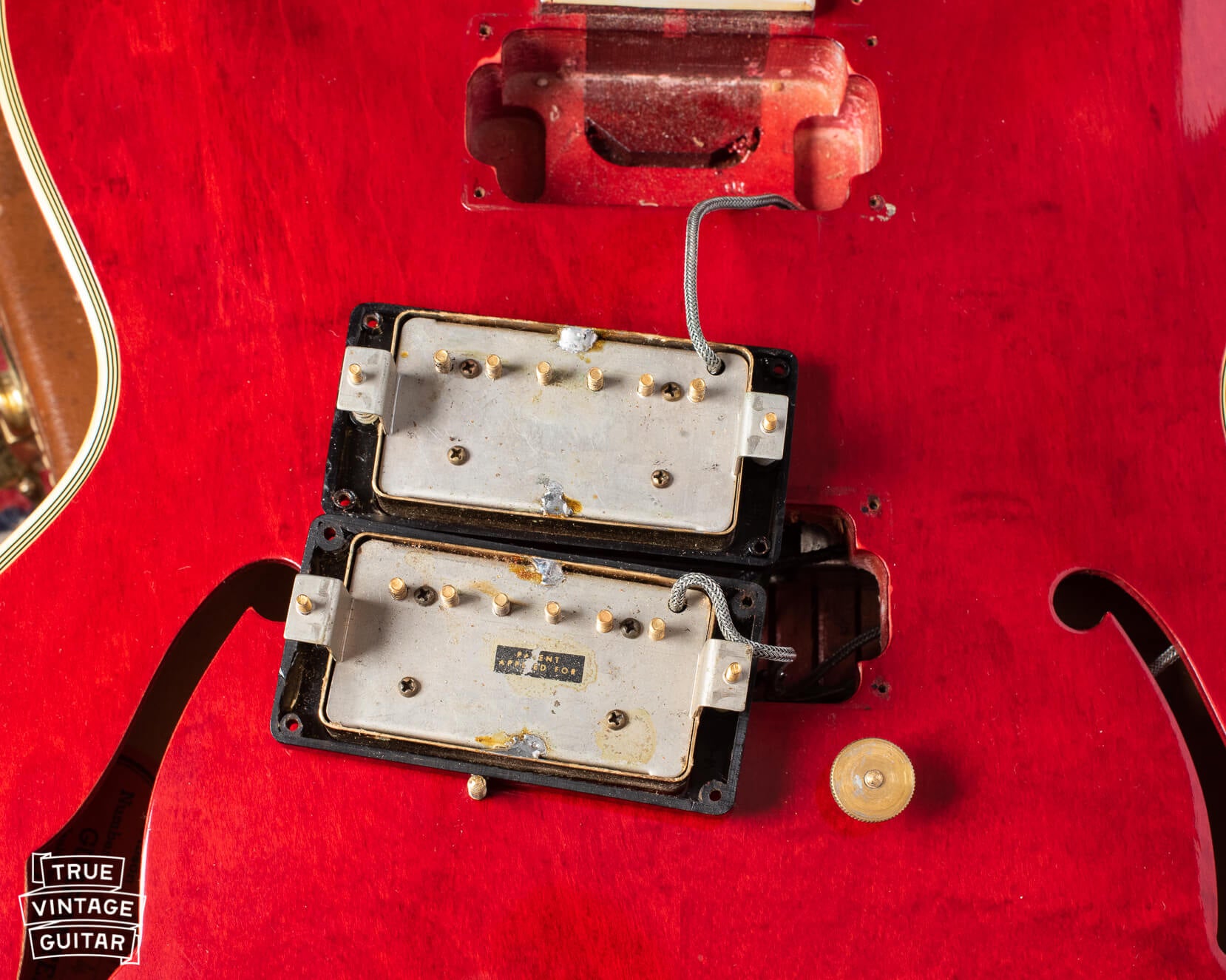 PAF Patent Applied For pickups on Gibson ES-355 1961