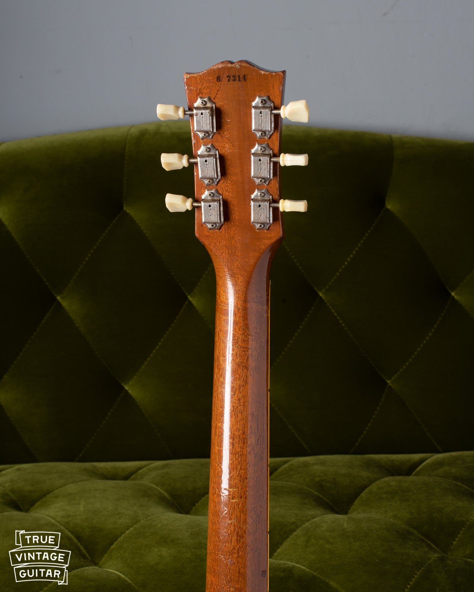 Back of neck with serial number Gibson Les Paul goldtop 1956