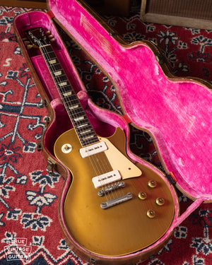 Gibson Les Paul 1956 goldtop in Lifton pink case