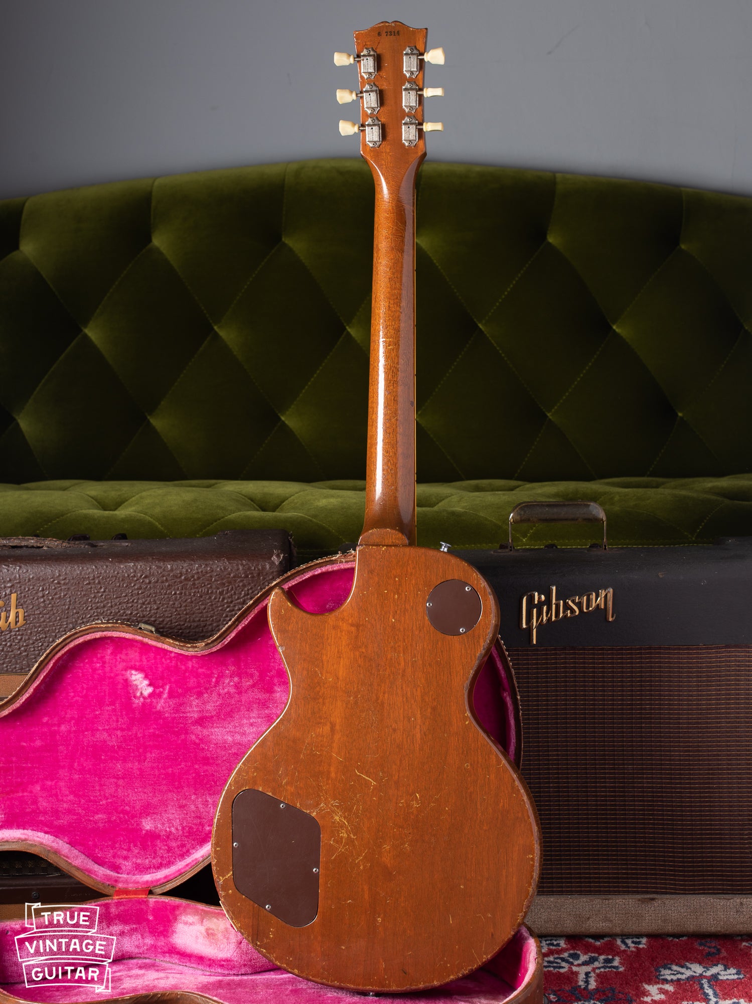 back of Gibson Les Paul gold 1956