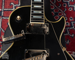 Short neck tenon in neck pocket of 1969 Gibson Les Paul Custom. 