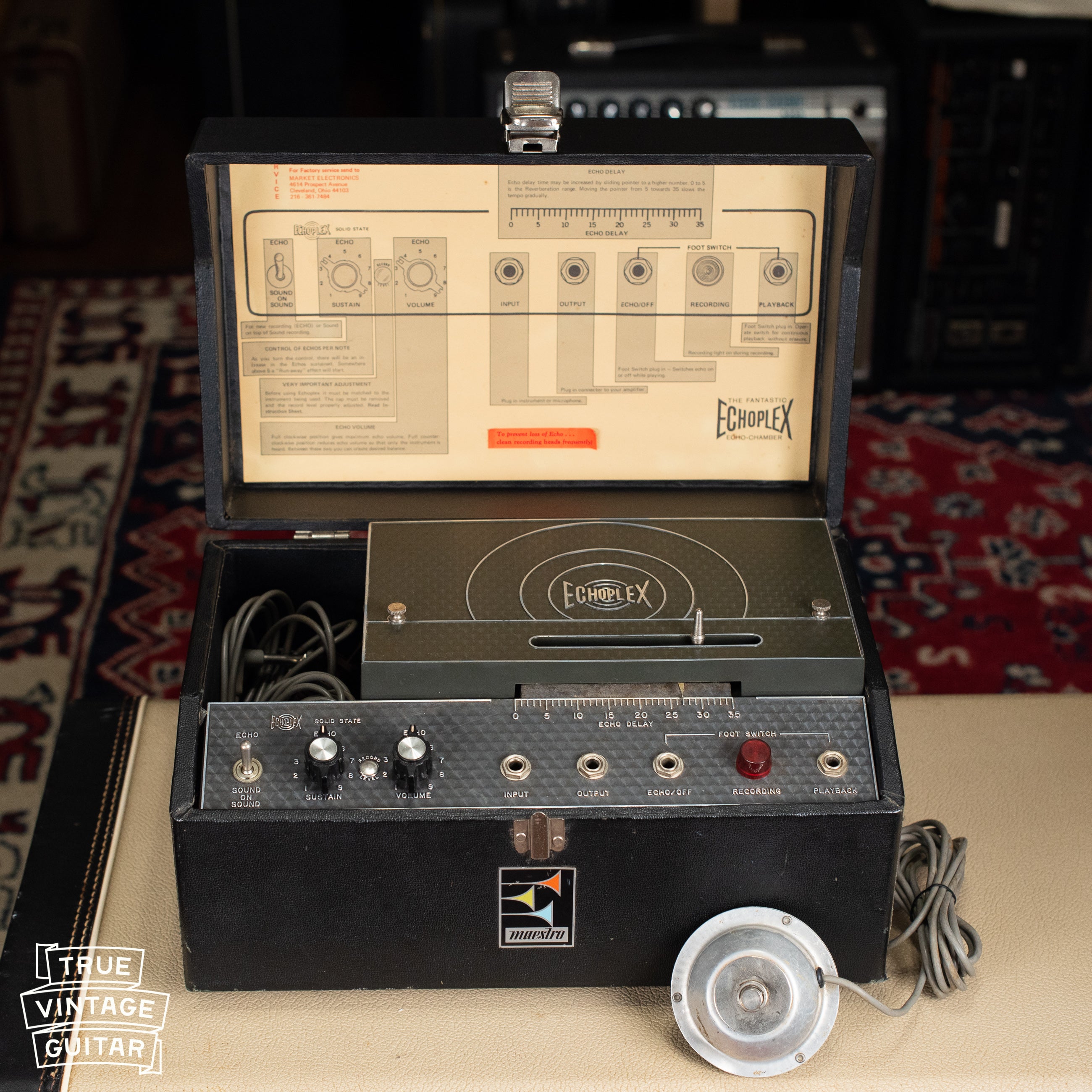 Vintage 1971 Maestro Echoplex EP-3 Black Top Tape Echo