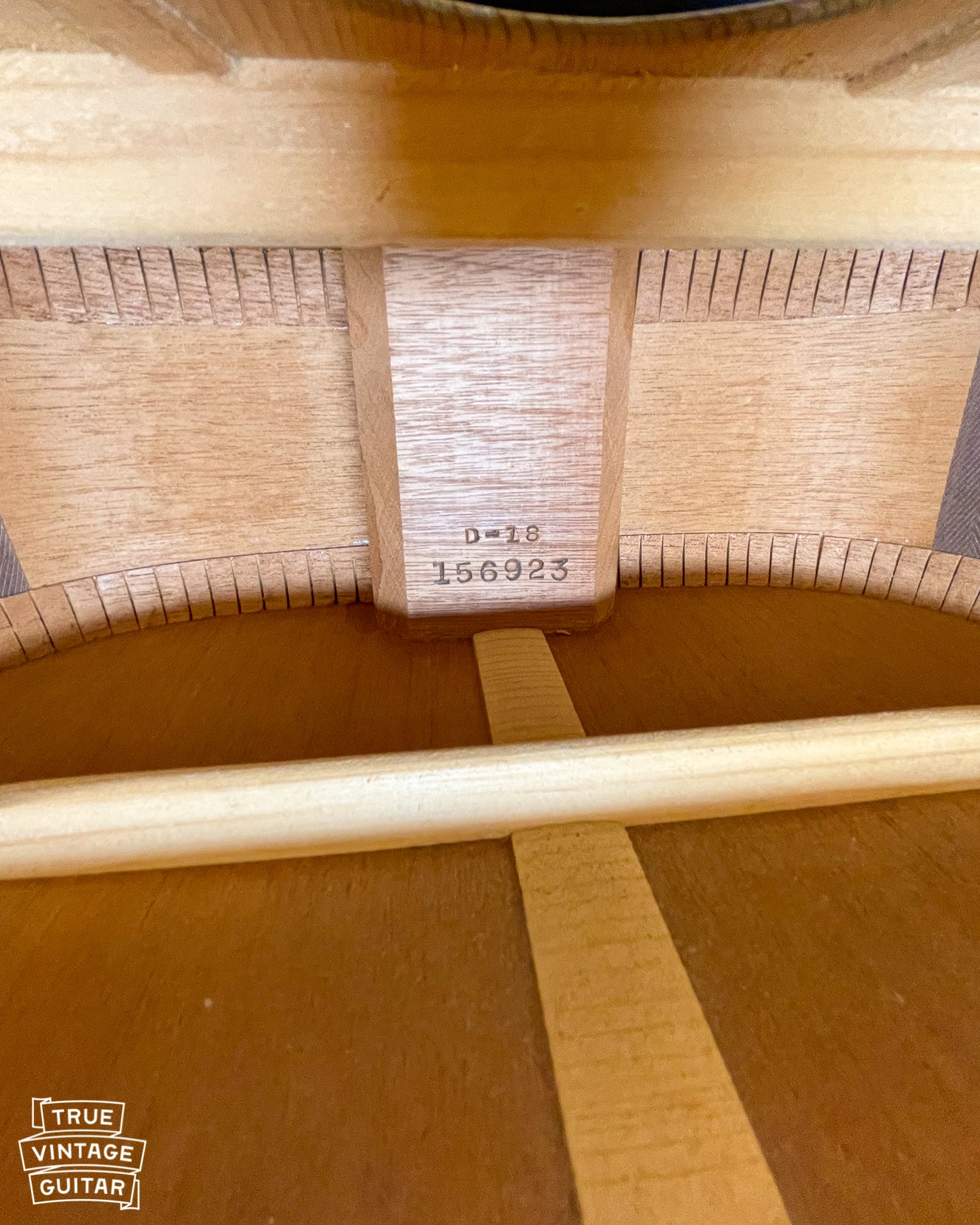 Neck block of Martin D-18 1957