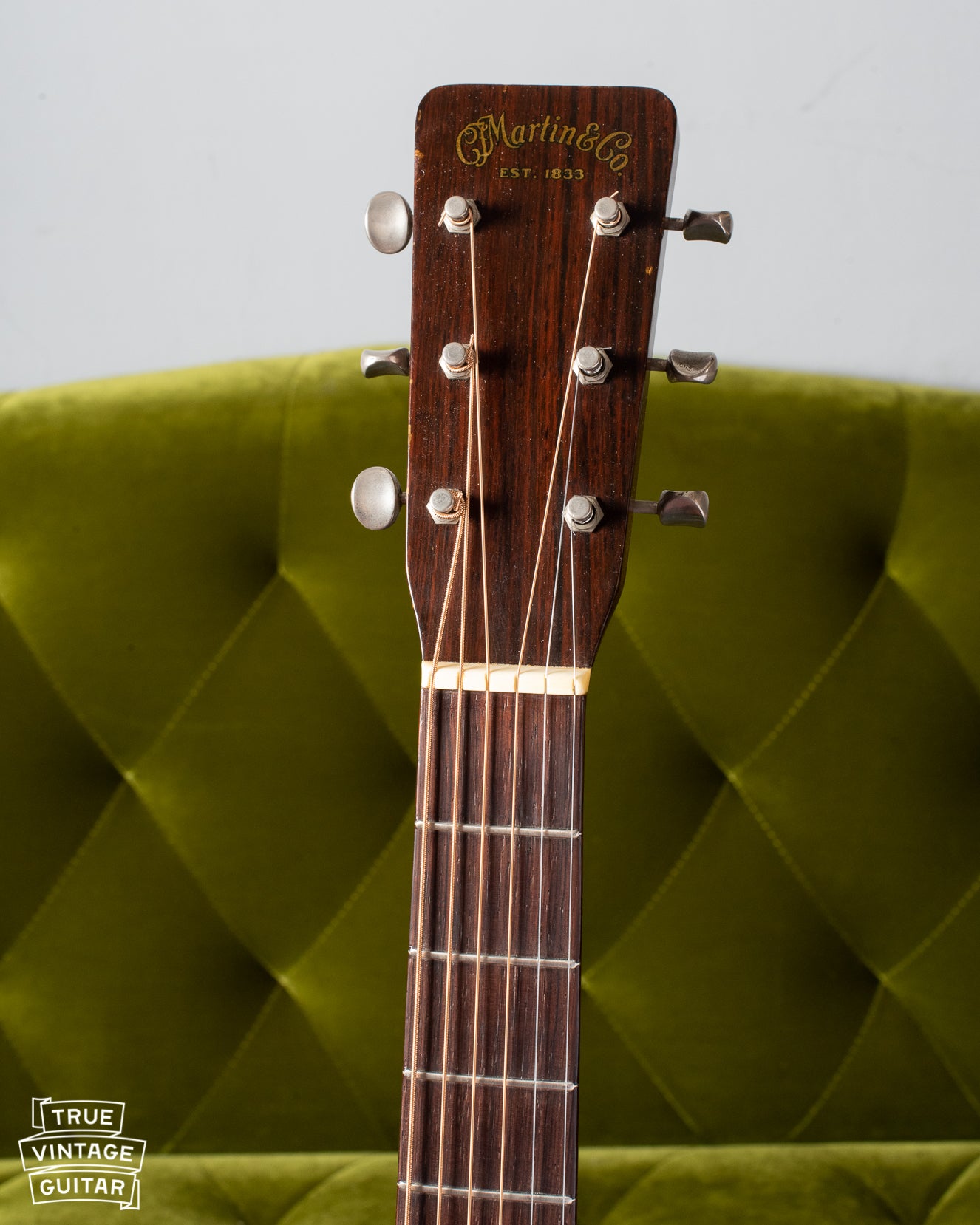 Headstock of Martin D-18 1957