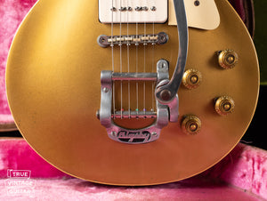 1960s Bigsby B5 tailpiece, Vintage 1955 Gibson Les Paul Model Goldtop factory refinish update 1969